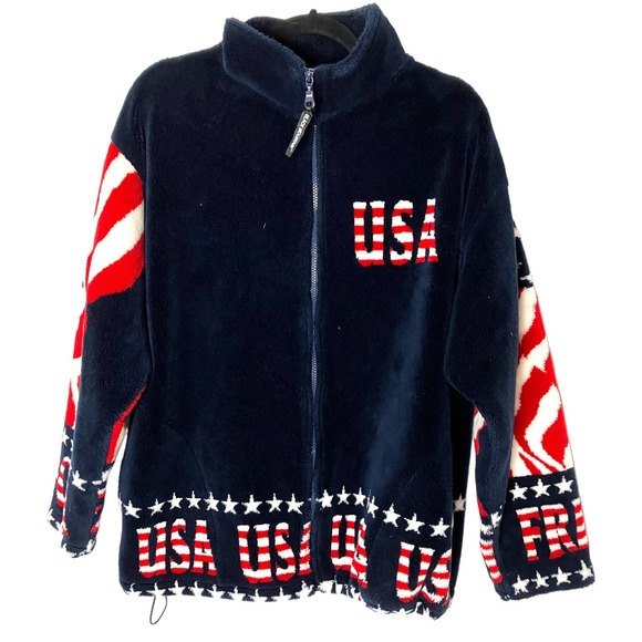 Vintage Jackets & Coats Vintage Black Mountain Usa American Flag